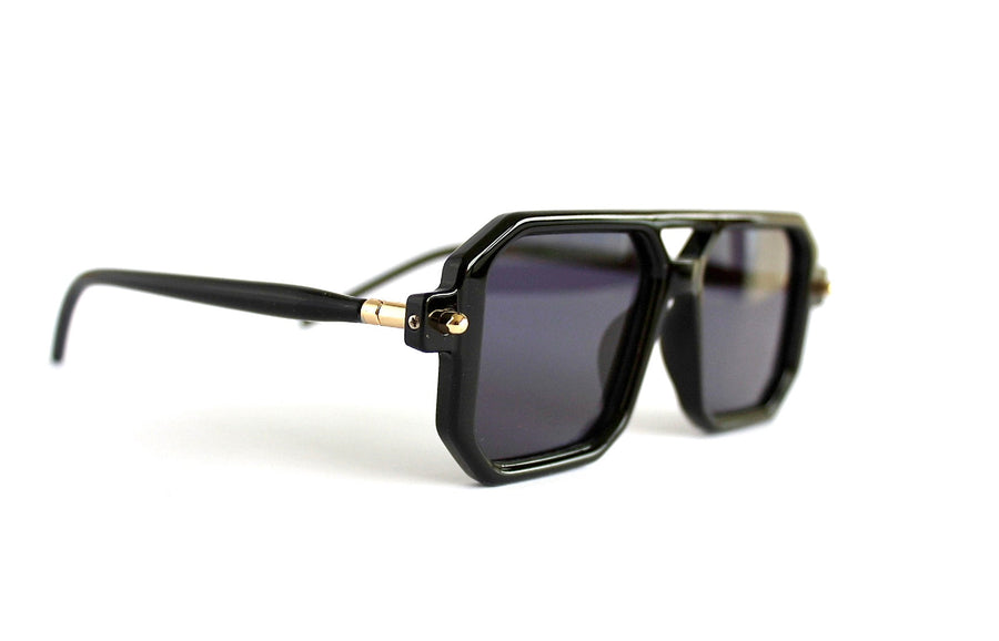 Black / Black Aviator  Trendy Sunglasses