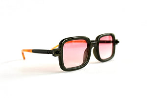 Black / Pink Square  Trendy Sunglasses