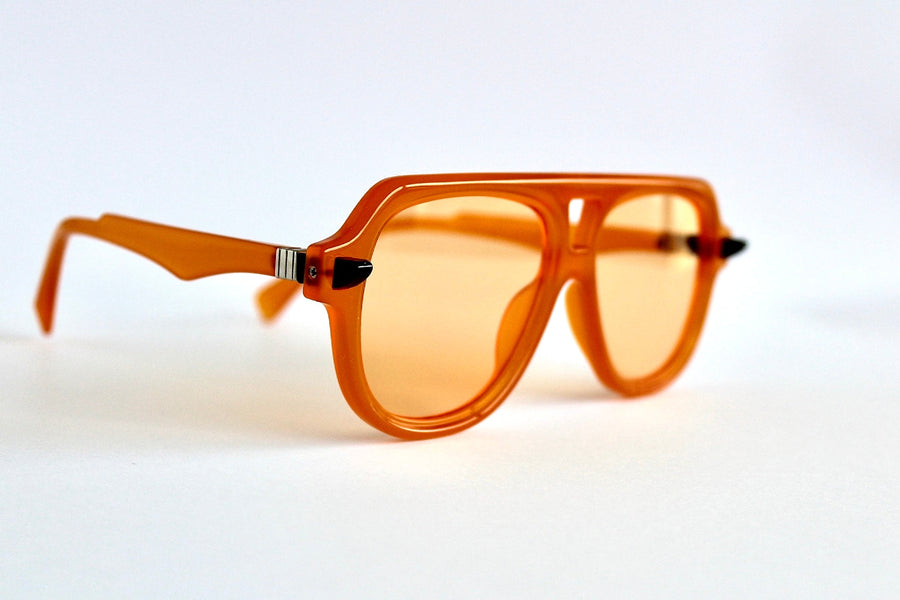 Orange Oval Trendy Sunglasses