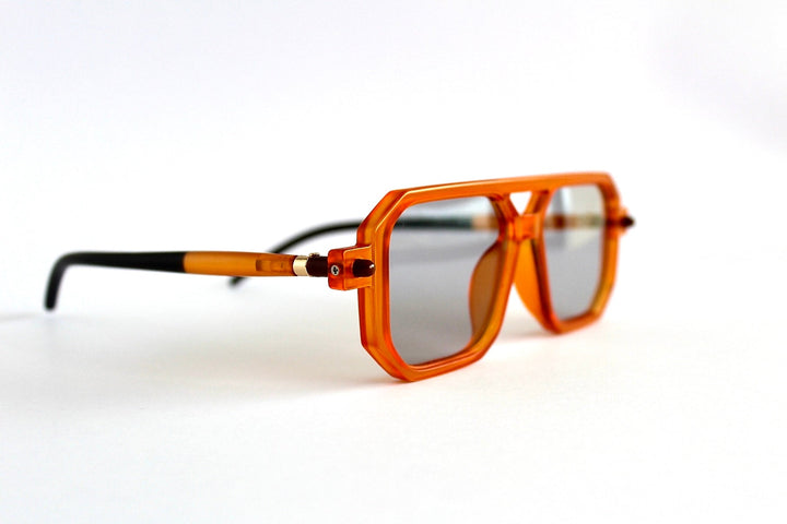 Orange Square  Trendy Sunglasses