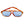 Orange / Blue Aviator Oval Trendy Sunglasses