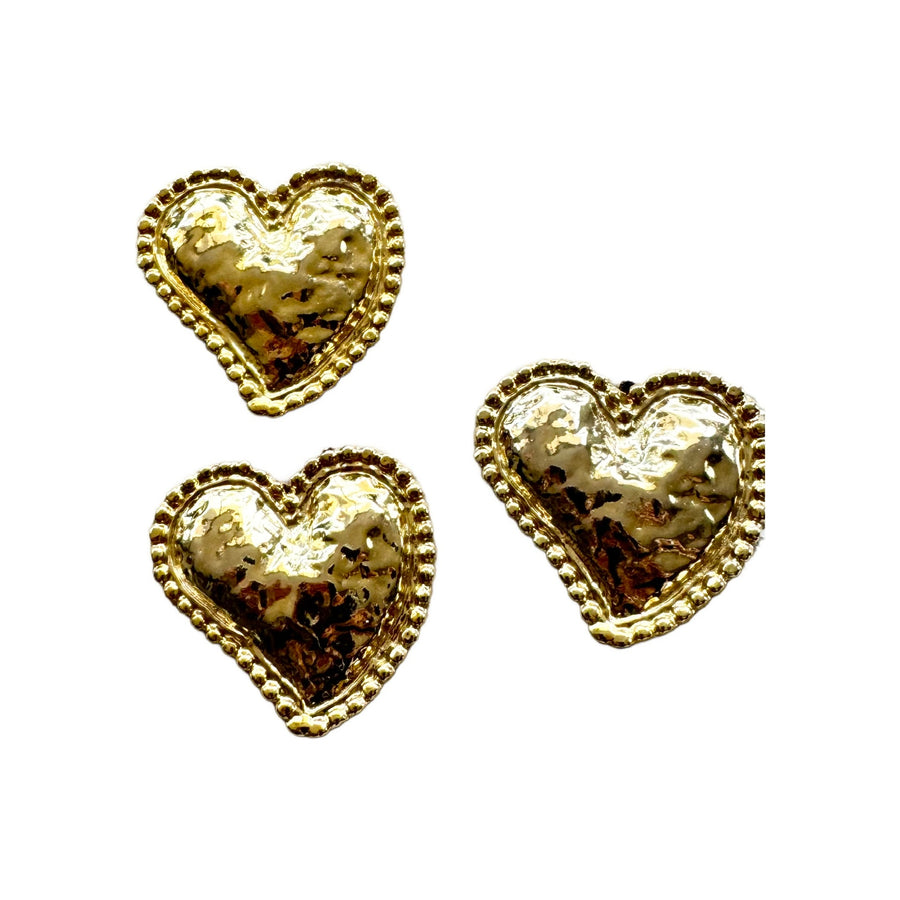 Maxi Heart Stud Earrings