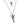 BI-COLOR X-SMALL SHARK TOOTH  45cm NECKLACE