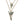 BI-COLOR X-SMALL SHARK TOOTH  45cm NECKLACE