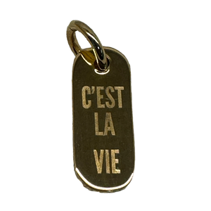 C´EST LA VIE Unisex Word  Plate Pendant