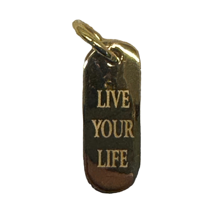 LIVE YOUR LIFE AND FORGET YOUR AGE Unisex Word  Plate Pendant