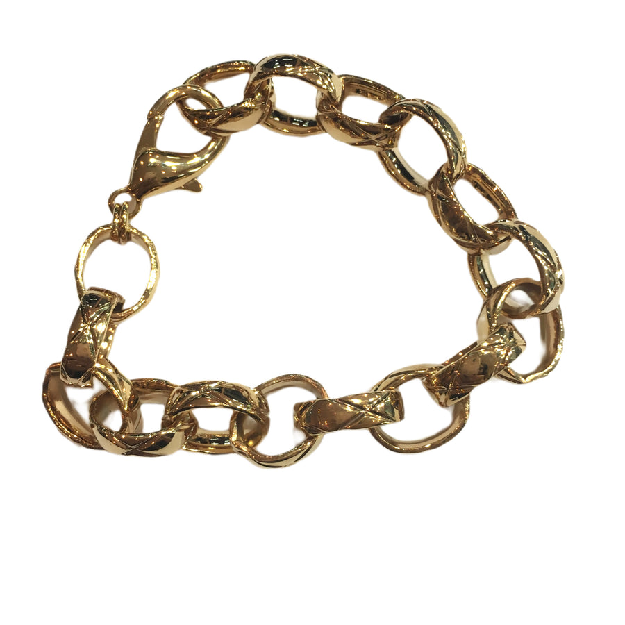 Gold Plated Vintage Texture Bracelet