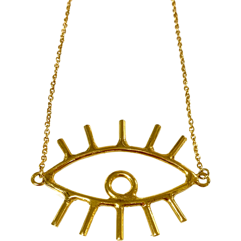 Gold Plated Color Evil Eye Necklace