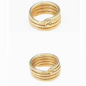 Gold Plated Resort Ring Set of 2