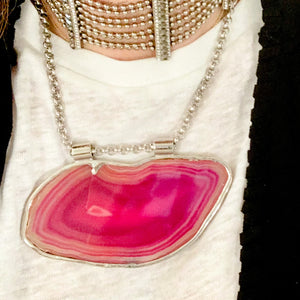 Silver color Plated Festival Statement Necklace Set