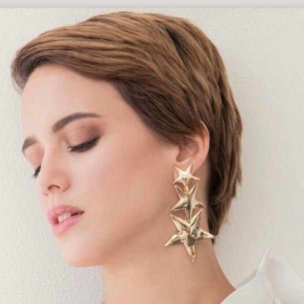 Triple Star Earring