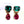 BRIGHT COLORS STUD EARRINGS