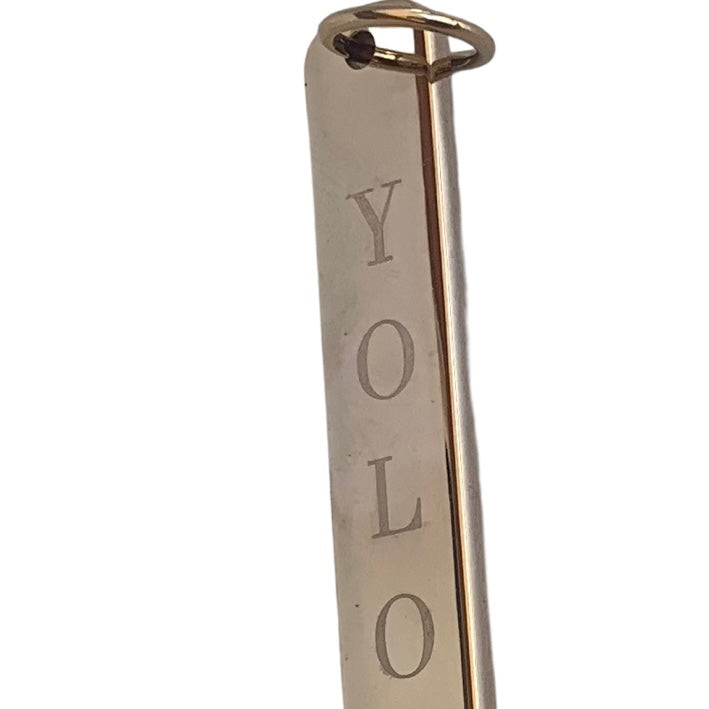 YOLO Unisex Word  Plate Pendant