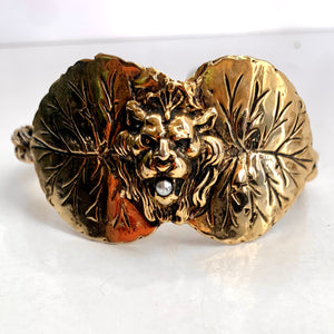 Gold Plated Lion & Leaves Bracelet