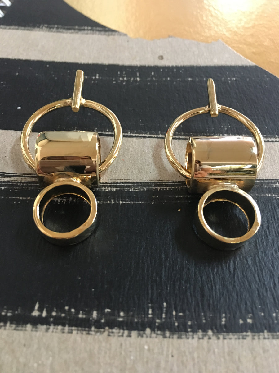 Gold Plated Forms Earrings