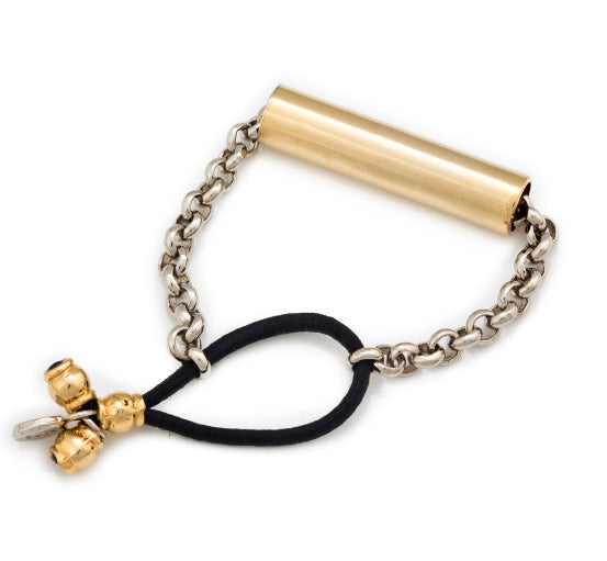 Adjustable Gold Plated Bicolor Tube Bracelet
