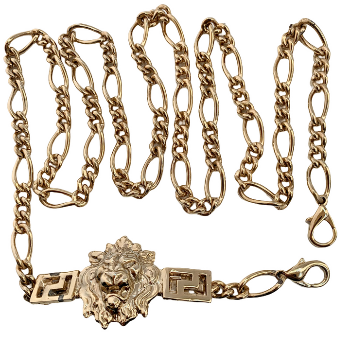Gold Plated Vintage Lion Chain Belt