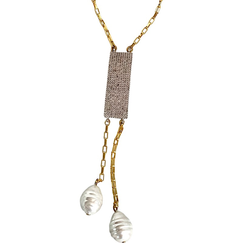 Modern pearl lariat necklace | Jenny Grace JewelleryJenny Grace Jewellery