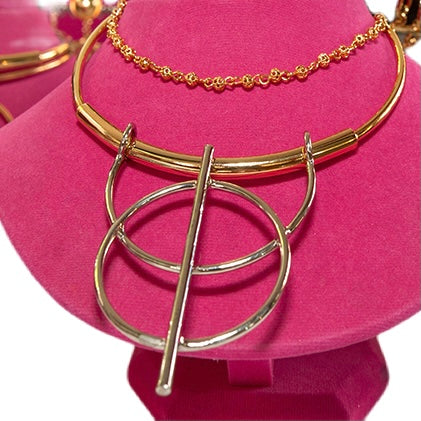 Double Circle  Ring Necklace