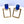 BRIGHT COLORS STUD SQUARE EARRINGS
