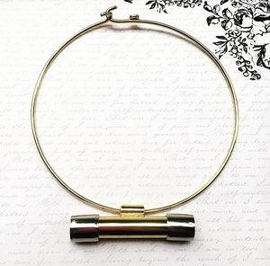 Bi-Color Tube Ring Necklace