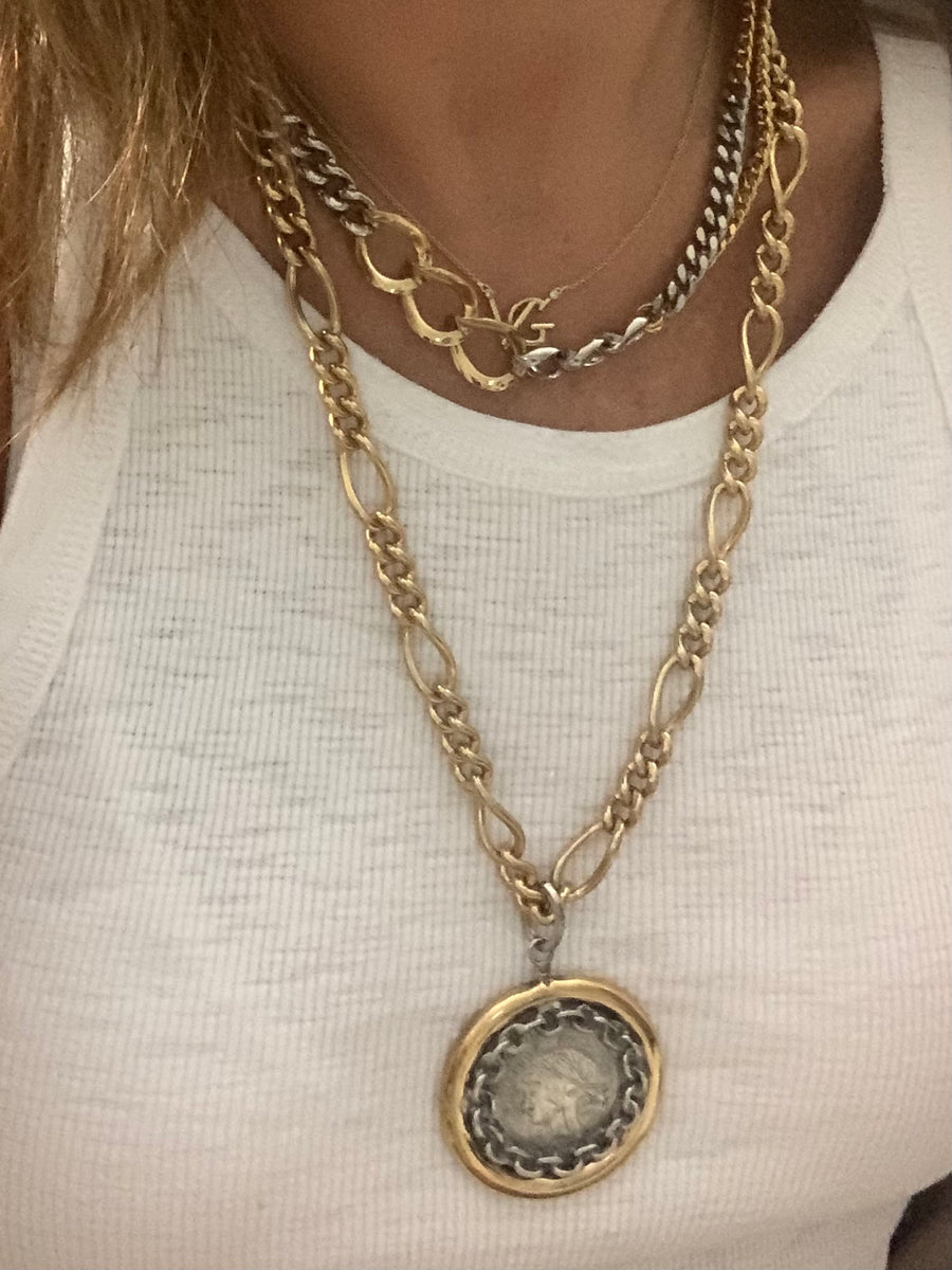 Upcycled Coin Pendant 4
