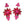 BRIGHT COLORS FLOWER DROP EARRINGS