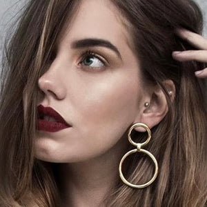 Elegant Double Circle Earrings