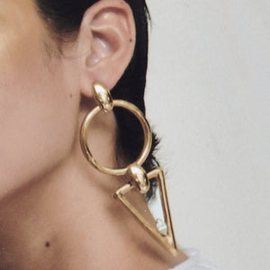 Statement Triangle Badu Earrings