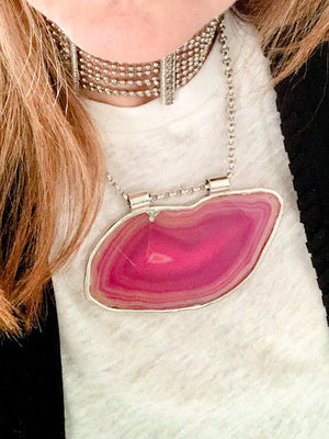 Silver color Plated Festival Statement Necklace Set