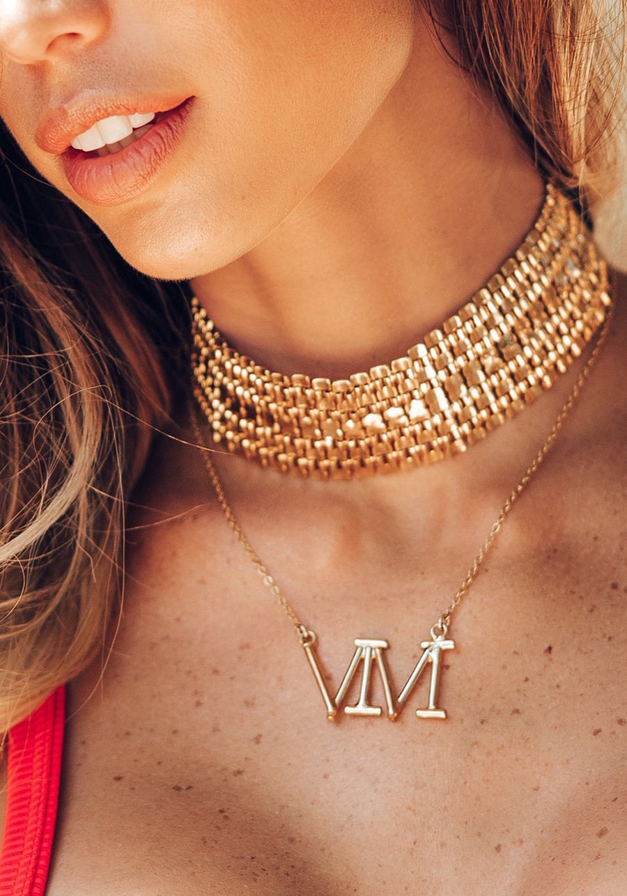 Sideways 2+ Initials Personalised Necklace – Custom Jewellery Australia