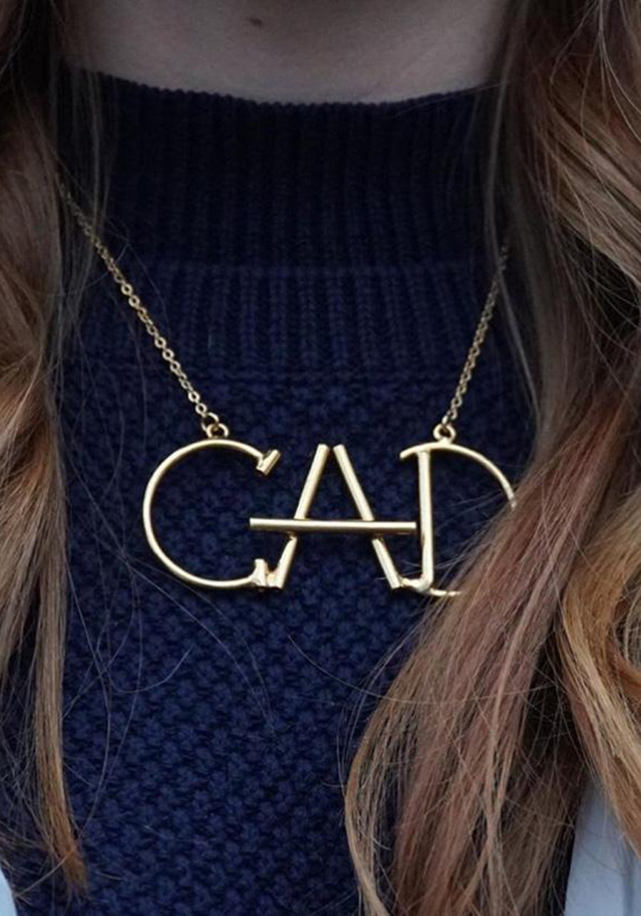 Buy Blue Handcrafted Brass Initial V Necklace