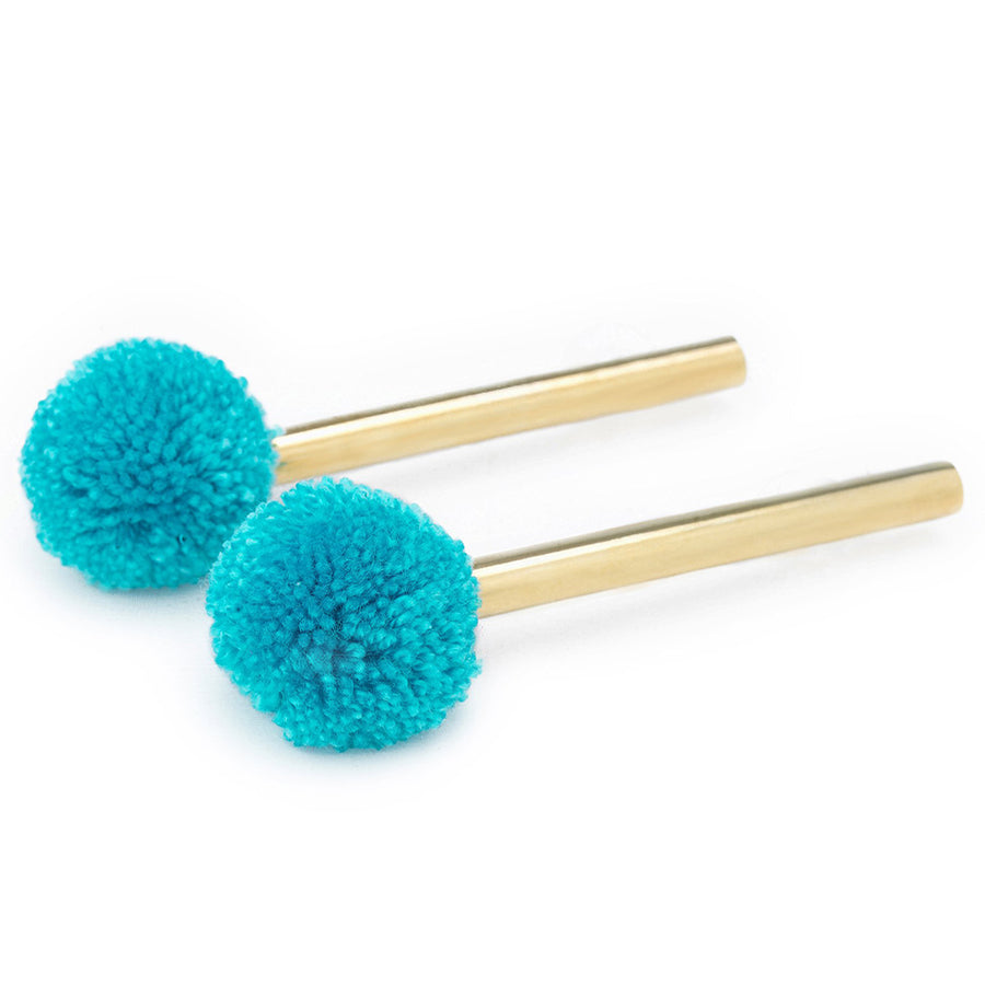 gold-plated-turquoise-pompom-earrings